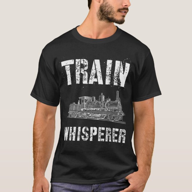 Dampfzug Ingenieur Eisenbahn Modellbahn T-Shirt (Vorderseite)