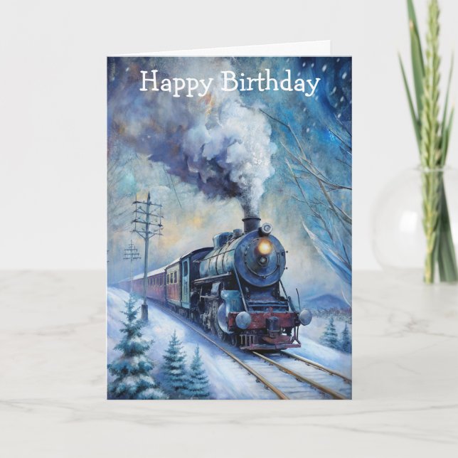 Dampfzug Karte (Vorderseite)