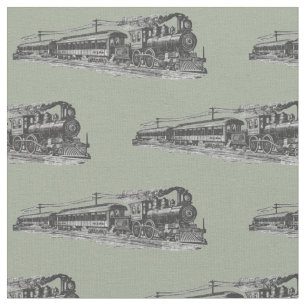 Dampfzug Motor Lokomotive auf Grau Stoff