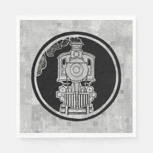 Dampfzug Motor Lokomotive Bahn Illustrierten w Bri Serviette