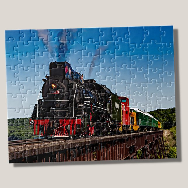 Dampfzug Motor Lokomotive Eisenbahn Jigsaw Puzz Puzzle (Von Creator hochgeladen)