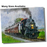 Dampfzug Motor Lokomotivenbau Eisenbahn Puzzle<br><div class="desc">Steam Train Painting Puzzle - sehen Sie in meinem Geschäft für mehr großartige Zuggeschenke.</div>