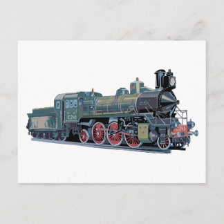 Dampfzug Motor Postkarte