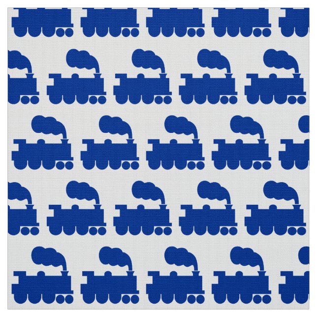 Dampfzug Muster - Navy Blue and White Stoff (Muster)