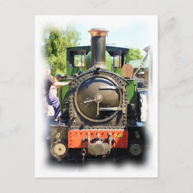 DAMPFZUG POSTKARTE (Vorderseite)