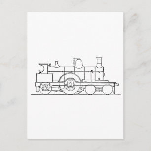 Dampfzug Postkarte