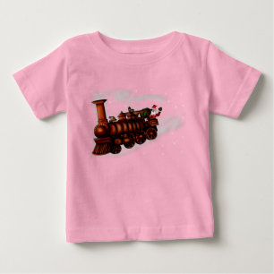 Dampfzug Santa, Babys Baby T-shirt
