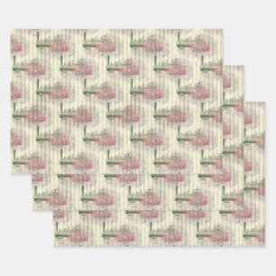 Dampfzug und Motor Geschenkpapier Set