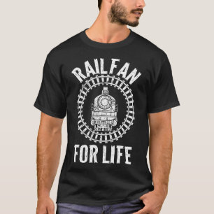 Dampfzug Watching Lokomotive Railfan Model Rail T-Shirt