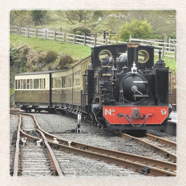 DAMPFZÜGE GLASUNTERSETZER (Vorderseite)