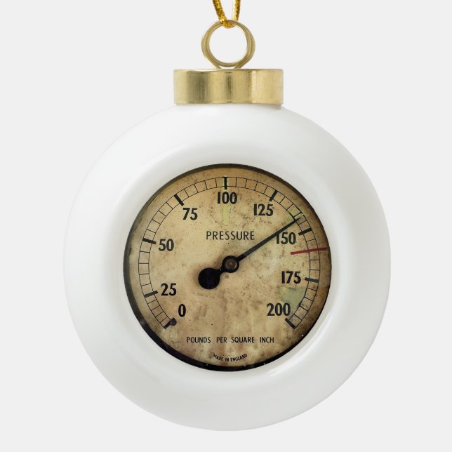 DAMPFZÜGE KERAMIK Kugel-Ornament (Vorderseite)