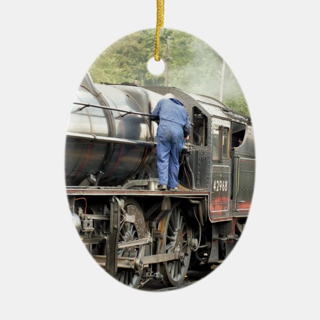 DAMPFZÜGE KERAMIK ORNAMENT (Vorne)