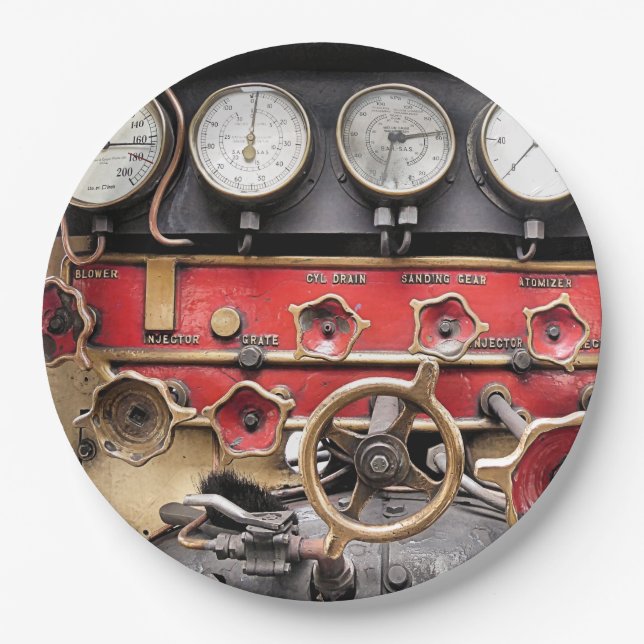 DAMPFZÜGE PAPPTELLER (Vorderseite)