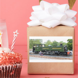 DAMPFZÜGE RECHTECKIGER AUFKLEBER