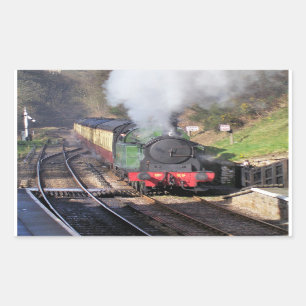 DAMPFZÜGE RECHTECKIGER AUFKLEBER