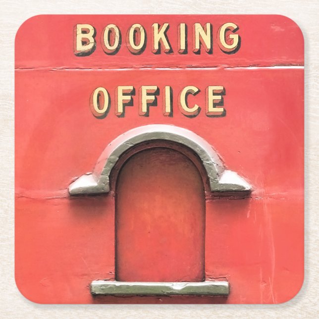 DAMPFZÜGE RECHTECKIGER PAPPUNTERSETZER (Vorderseite)