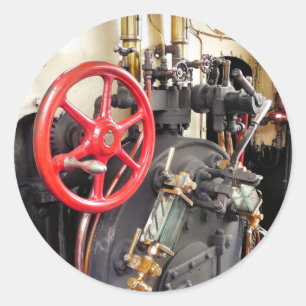 DAMPFZÜGE RUNDER AUFKLEBER