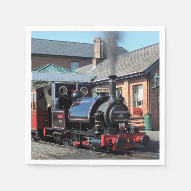 DAMPFZÜGE SERVIETTE (Vorderseite)