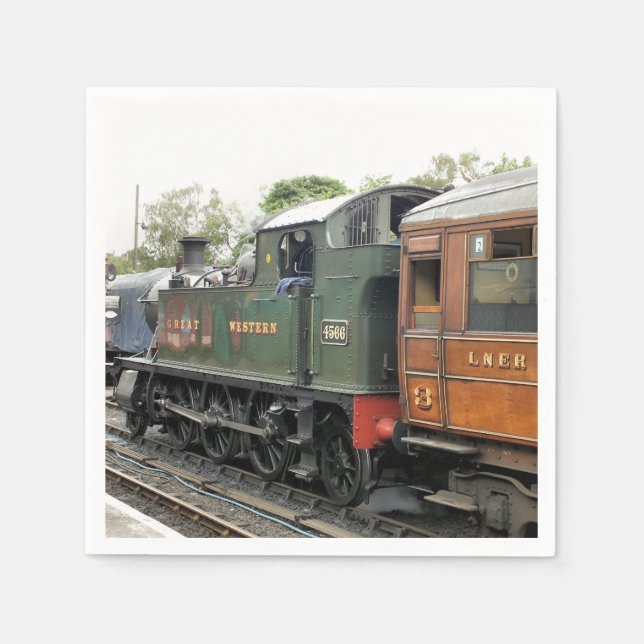 DAMPFZÜGE SERVIETTE (Vorderseite)