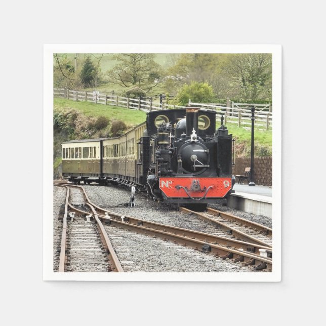 DAMPFZÜGE SERVIETTE (Vorderseite)