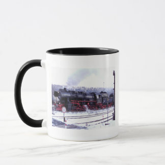Dampfzugs-Eisenbahn-Lokomotive Bahnstation Motor Tasse