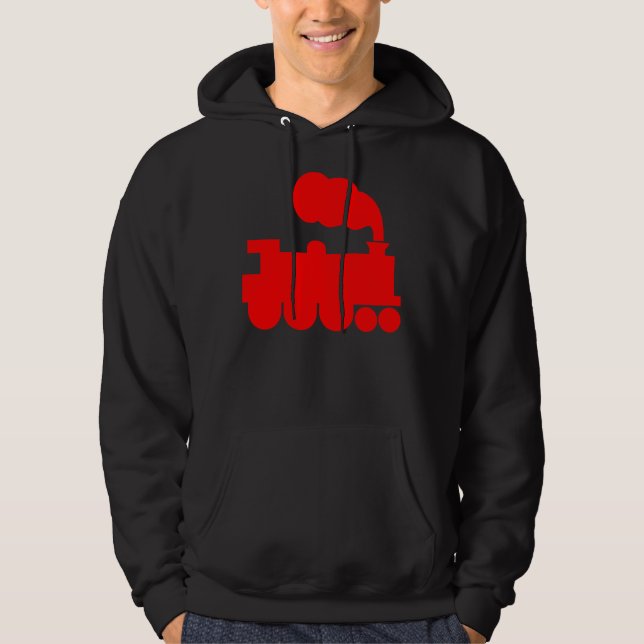Dampfzugsymbol - rot hoodie (Vorderseite)