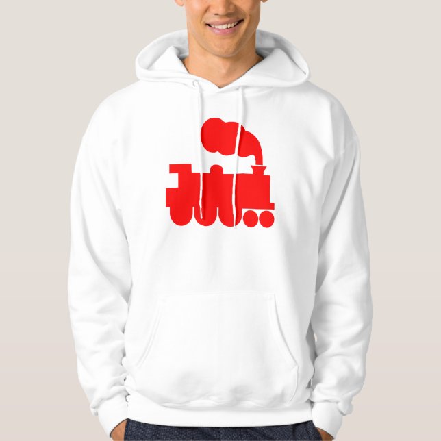 Dampfzugsymbol - rot hoodie (Vorderseite)