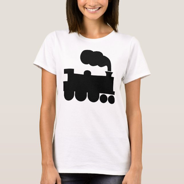 Dampfzugsymbol - Schwarz T-Shirt (Vorderseite)