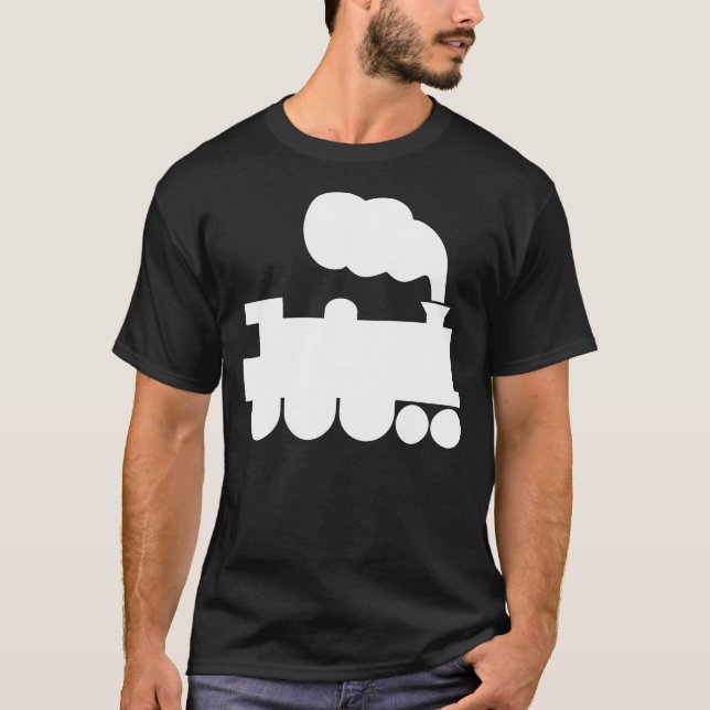 Dampfzugsymbol - weiß T-Shirt (Vorderseite)