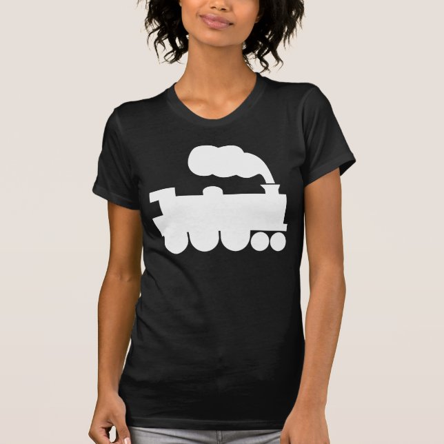 Dampfzugsymbol - weiß T-Shirt (Vorderseite)