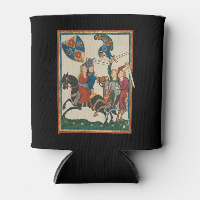 Damsel in Not, mittelalterliche Kunst des 14. Jahr Dosenkühler (Vorderseite)