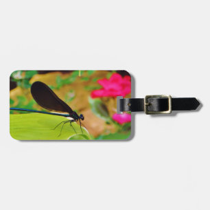 Damselfly und Rose Gepäckanhänger