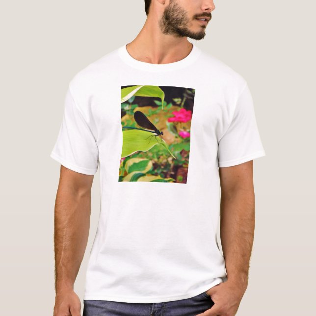 Damselfly und Rose T-Shirt (Vorderseite)