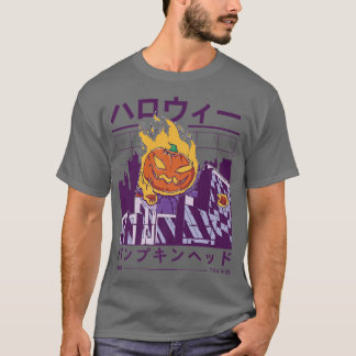 Damwave Jackolantern Pumpkin Aesthetic Japanese  T-Shirt
