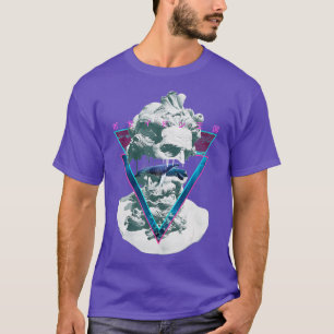 Damwave Poseiden Statue Bust Retro 80s King of T T-Shirt