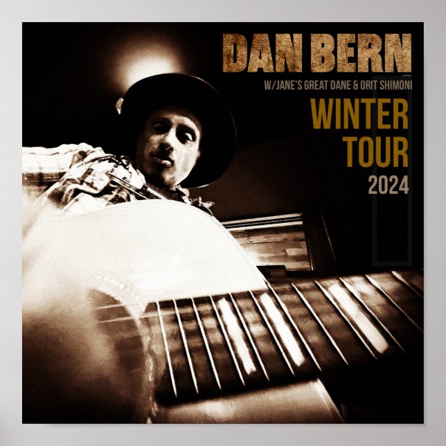 Dan Bern Winter Tour 2024 Poster (Vorne)