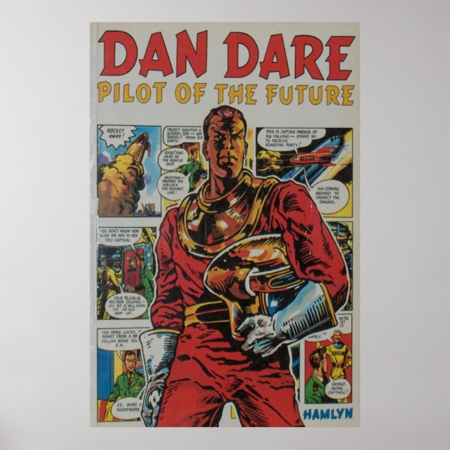 Dan Dare Retro Comic Book Art Poster (Vorne)