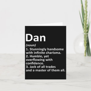 Dan Definition Personalisiert Name Funny Birthday  Karte