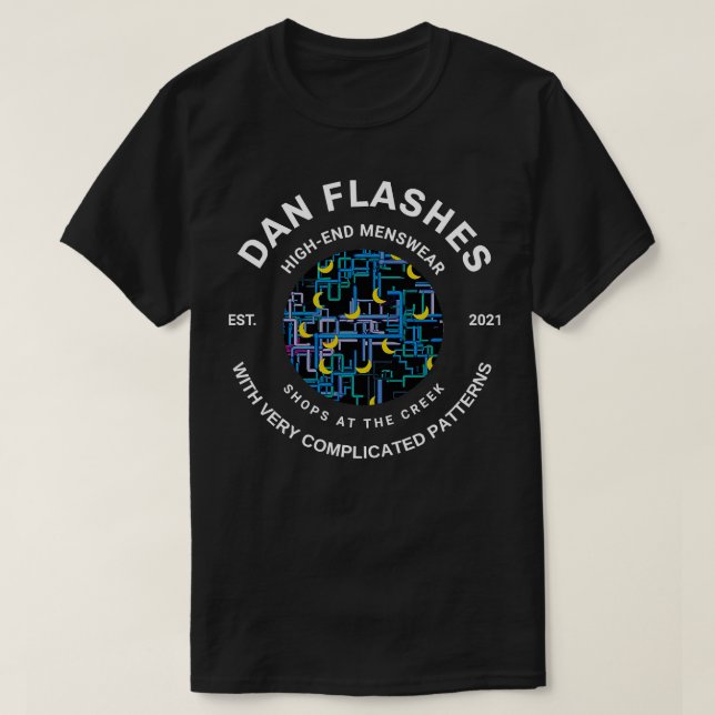 Dan Flashes Highend-Menswees mit sehr komplizierte T-Shirt (Design vorne)