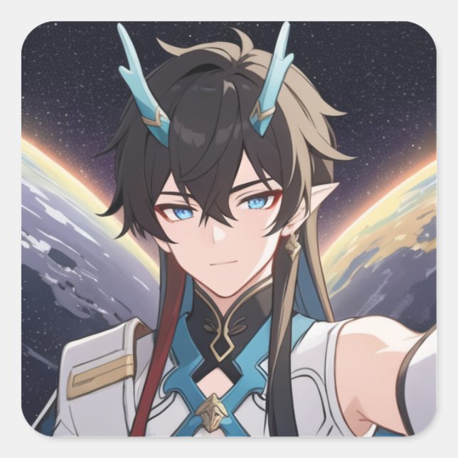 Dan Heng HSR Quadratischer Aufkleber (Vorderseite)