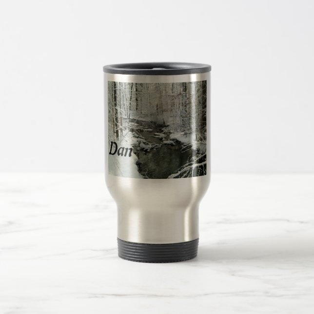 Dan-Name Art-Nebenfluss Ansicht-Reise Tasse (Mittel)
