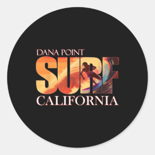 Dana Point Kalifornien Strand Surfen für Männer Fr Runder Aufkleber