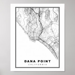 Dana Point Karte Poster