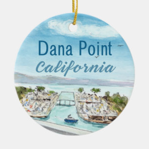 Dana Point Keramik Ornament - California Coastal B