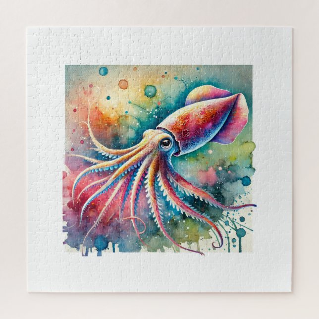 Dana Squid 080824AREF103 - Watercolor Puzzle (Vertikal)