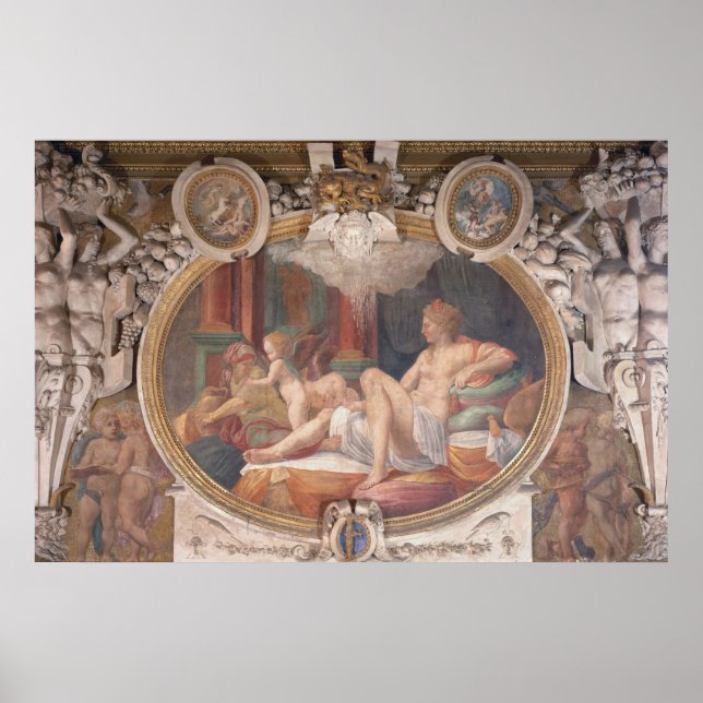 Danae erhält die Dusche von Gold Poster (Vorne)