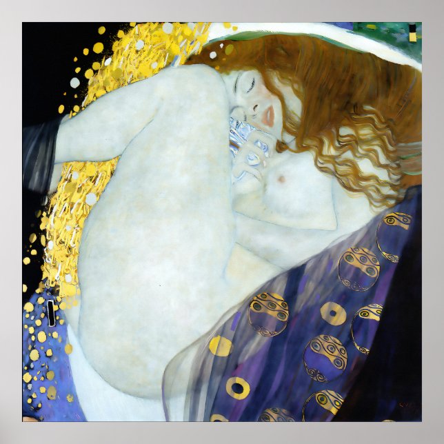 Danae - Gustav Klimt - Art Nouveau Poster (Vorne)