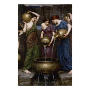 Danaides Waterhouse-Vintage Kunst Poster