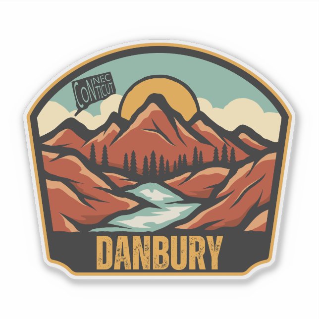 Danbury, Connecticut Aufkleber (Vorderseite)