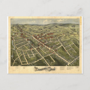 Danbury Connecticut im Jahr 1875 Postkarte